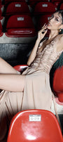 Stardust Slit Sleeveless Silk Chiffon Floor Length Dress - MEAN BLVD