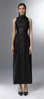 Stargaze Sheath High Neck Poly Silk Ankle Length Dress - MEAN BLVD
