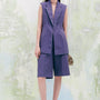 Statement Straight Sleeveless Twill Blazer - MEAN BLVD
