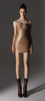 Statuesque A-line One Shoulder Brocade Silk Mini Dress - MEAN BLVD