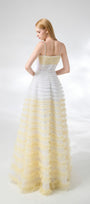 Steele Ball Gown Ruffle Trim Organza Floor Length Dress - MEAN BLVD