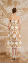 Stella A-line Straight Across Neck Mesh Lace Midi Dress - MEAN BLVD