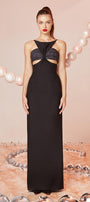 Stella Sheath Grecian Neck Wool Cotton Floor Length Dress - MEAN BLVD