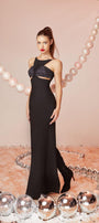 Stella Sheath Grecian Neck Wool Cotton Floor Length Dress - MEAN BLVD
