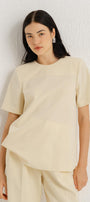Stewart Straight Short Sleeved Polycotton Top - MEAN BLVD