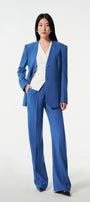 Strawy Straight Collarless Wool Cotton Blazer - MEAN BLVD