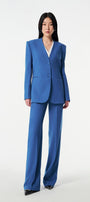Strawy Straight Collarless Wool Cotton Blazer - MEAN BLVD