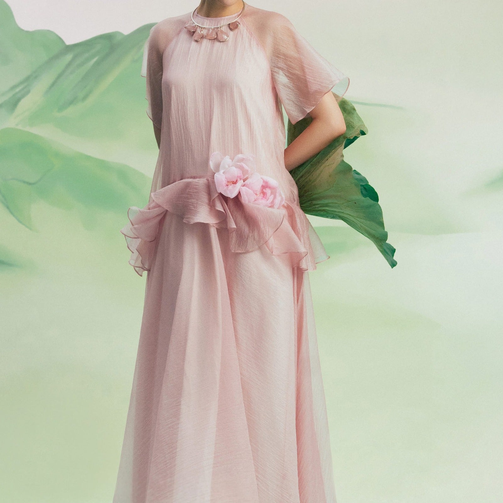 Lien Ky Applique Maxi Dress