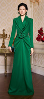 Sunny Sheath Hooded Neck Crepe Floor Length Dress - MEAN BLVD