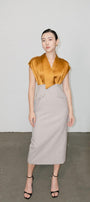 Sutton Pencil Gathered Polycotton Midi Dress - MEAN BLVD