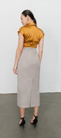 Sutton Pencil Gathered Polycotton Midi Dress - MEAN BLVD