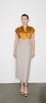 Sutton Pencil Gathered Polycotton Midi Dress - MEAN BLVD