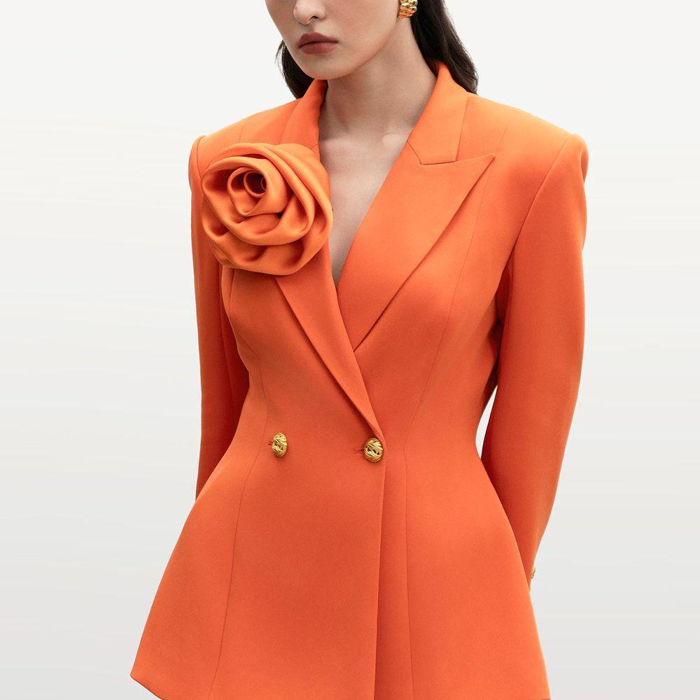 Suzanne Structured Long Sleeved Velvet Blazer - MEAN BLVD