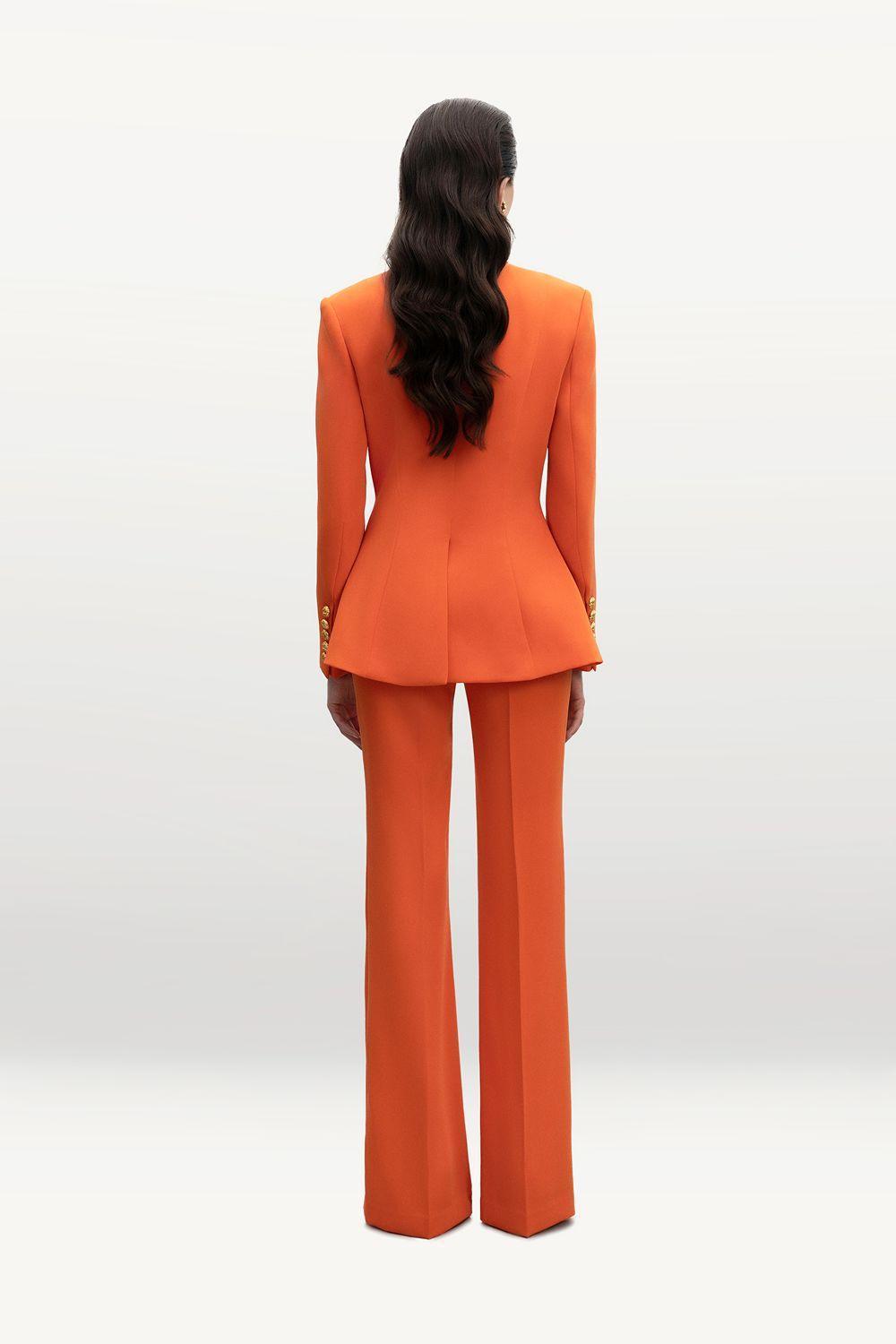 Suzanne Structured Long Sleeved Velvet Blazer - MEAN BLVD