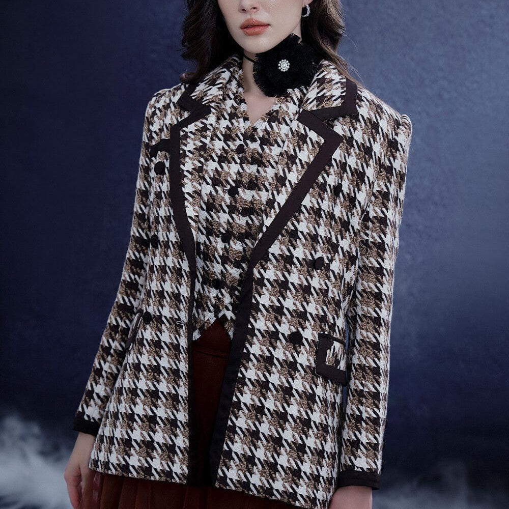 Svelte Straight Notch Lapel Tweed Blazer - MEAN BLVD