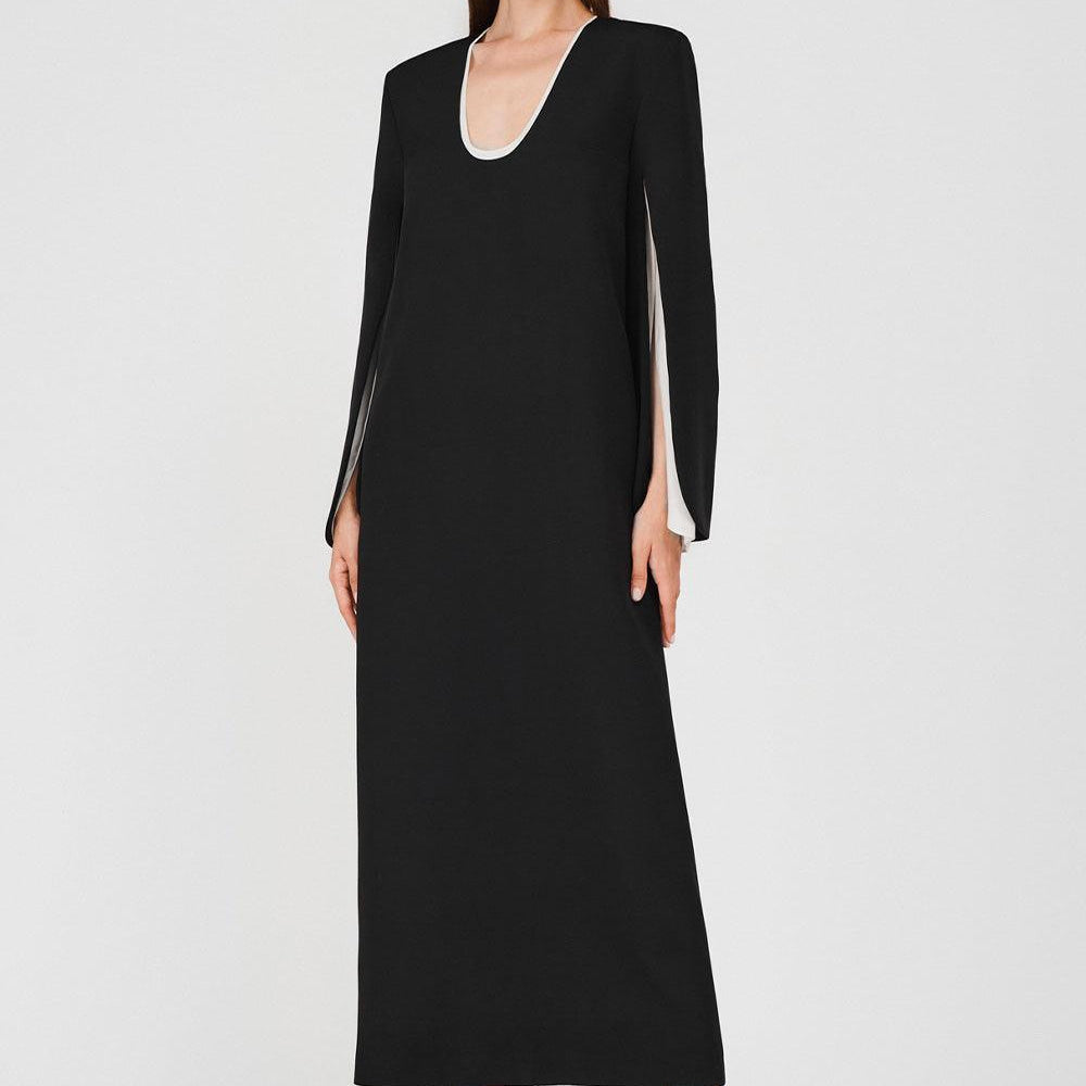Sydney Straight Scoop Neck Rain Cloth Maxi Dress - MEAN BLVD