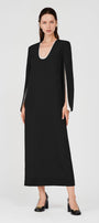 Sydney Straight Scoop Neck Rain Cloth Maxi Dress - MEAN BLVD