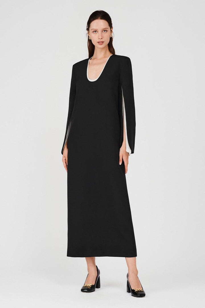 Sydney Straight Scoop Neck Rain Cloth Maxi Dress - MEAN BLVD