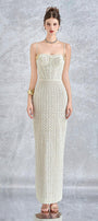 Sylphina Sheath Semi-Heart Neck Lace Maxi Dress - MEAN BLVD