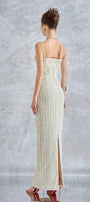 Sylphina Sheath Semi-Heart Neck Lace Maxi Dress - MEAN BLVD