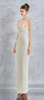 Sylphina Sheath Semi-Heart Neck Lace Maxi Dress - MEAN BLVD