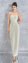 Sylphina Sheath Semi-Heart Neck Lace Maxi Dress - MEAN BLVD