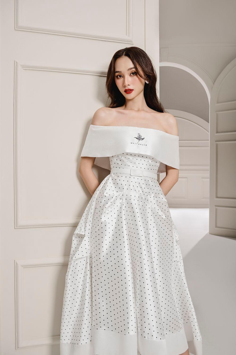 Tammy Asymmetric Off-Shoulder Taffeta Midi Dress - MEAN BLVD