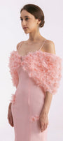 Tanner Trumpet Cold Shoulder Sleeved Silk Organza Floor Length Dress - MEAN BLVD
