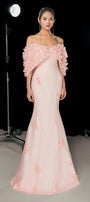 Tanner Trumpet Cold Shoulder Sleeved Silk Organza Floor Length Dress - MEAN BLVD