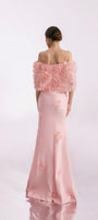 Tanner Trumpet Cold Shoulder Sleeved Silk Organza Floor Length Dress - MEAN BLVD