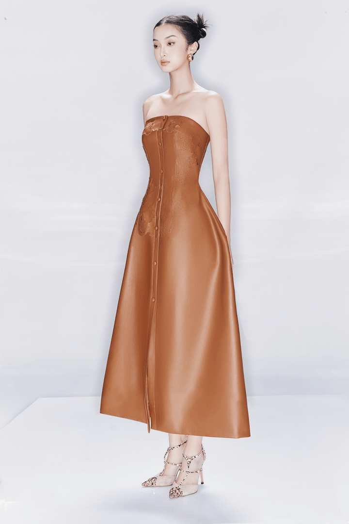 Tassel A-line Sleeveless Leather Ankle Length Dress - MEAN BLVD