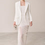 Thalon Straight Square Shoulder Polyester Blazer - MEAN BLVD