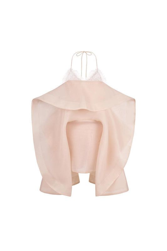 The Bird Halter Sleeveless Chiffon Mini Dress - MEAN BLVD