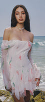 The Dew Drop Waist Off-Shoulder Spandex Mini Dress - MEAN BLVD