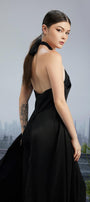 The Edge Halter Twisted Silk Floor Length Set - MEAN BLVD
