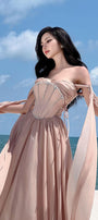 The Lake Gathered Sweetheart Neck Chiffon Floor Length Dress - MEAN BLVD