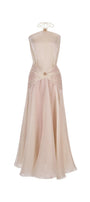 The Sun Halter Sleeveless Chiffon Floor Length Dress - MEAN BLVD