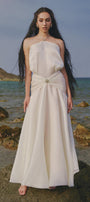 The Sun Halter Sleeveless Chiffon Floor Length Dress - MEAN BLVD