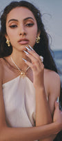 The Sun Halter Sleeveless Chiffon Floor Length Dress - MEAN BLVD