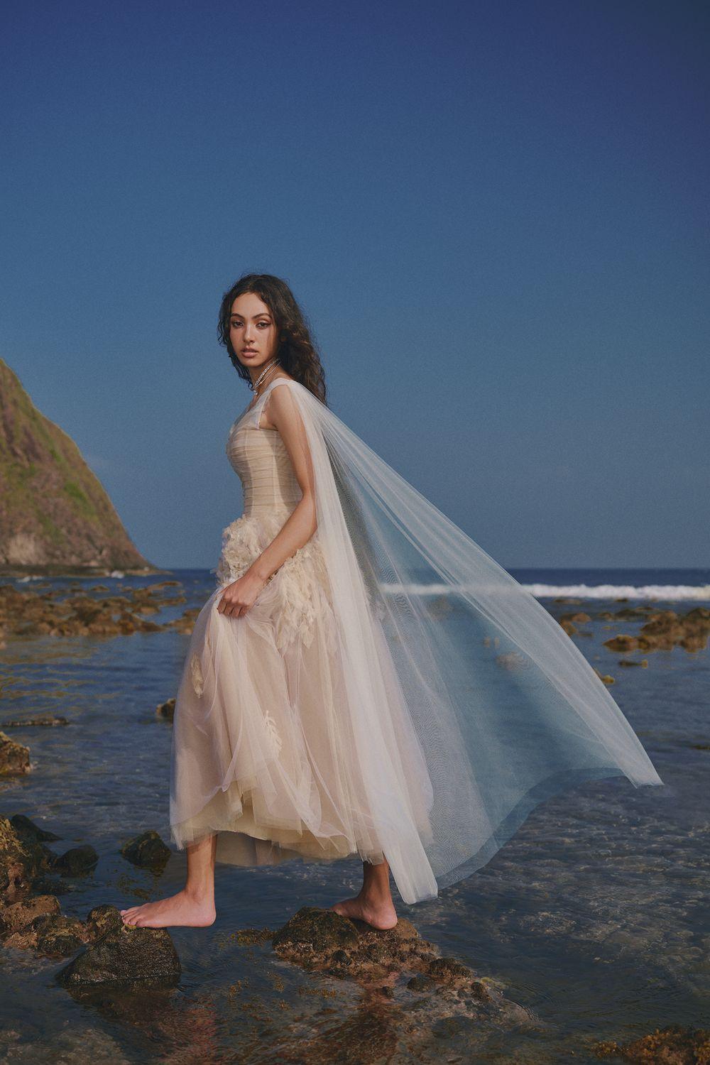 Women's The Swan Fit and Flare Corset Waist Mesh Midi Dress XS/XS/S/M/L/XL/Customize Nude MEAN BLVD Nude / XS Women's The Swan Fit and Flare Corset Waist Mesh Midi Dress XS/XS/S/M/L/XL/Customize Nude MEAN BLVD Nude / XS