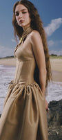 The Wood Fit and Flare Crossover Neck Taffeta Ankle Length Dress - MEAN BLVD