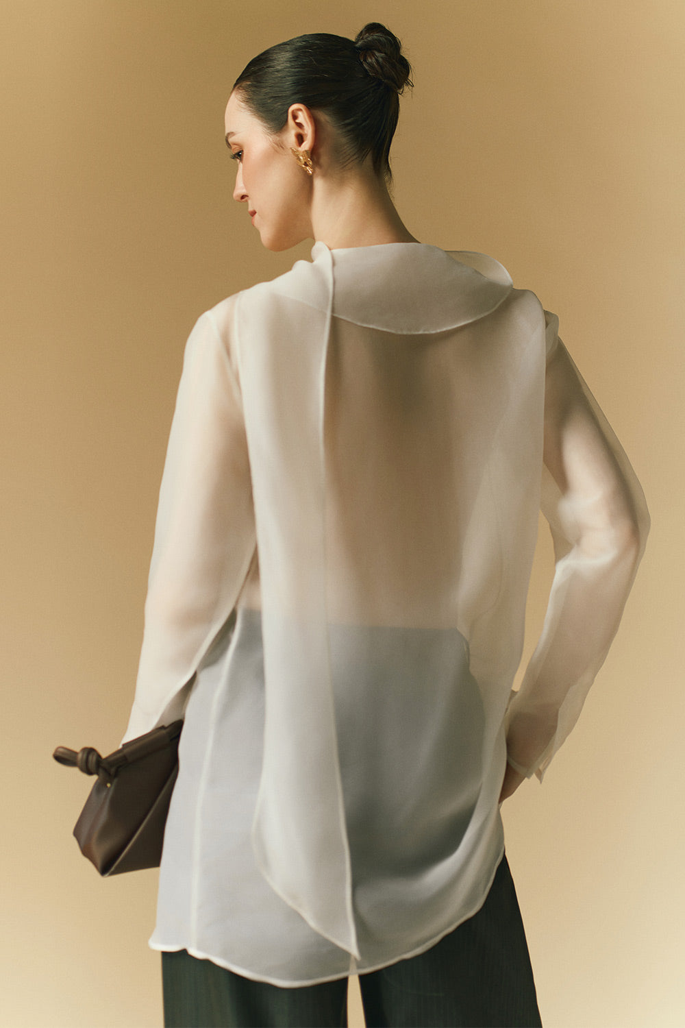 Velora Straight Ribbed Wool Blend Floor Length Pants