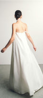 Thuy Du Flared Asymmetric Shoulder Floss Silk Maxi Dress - MEAN BLVD