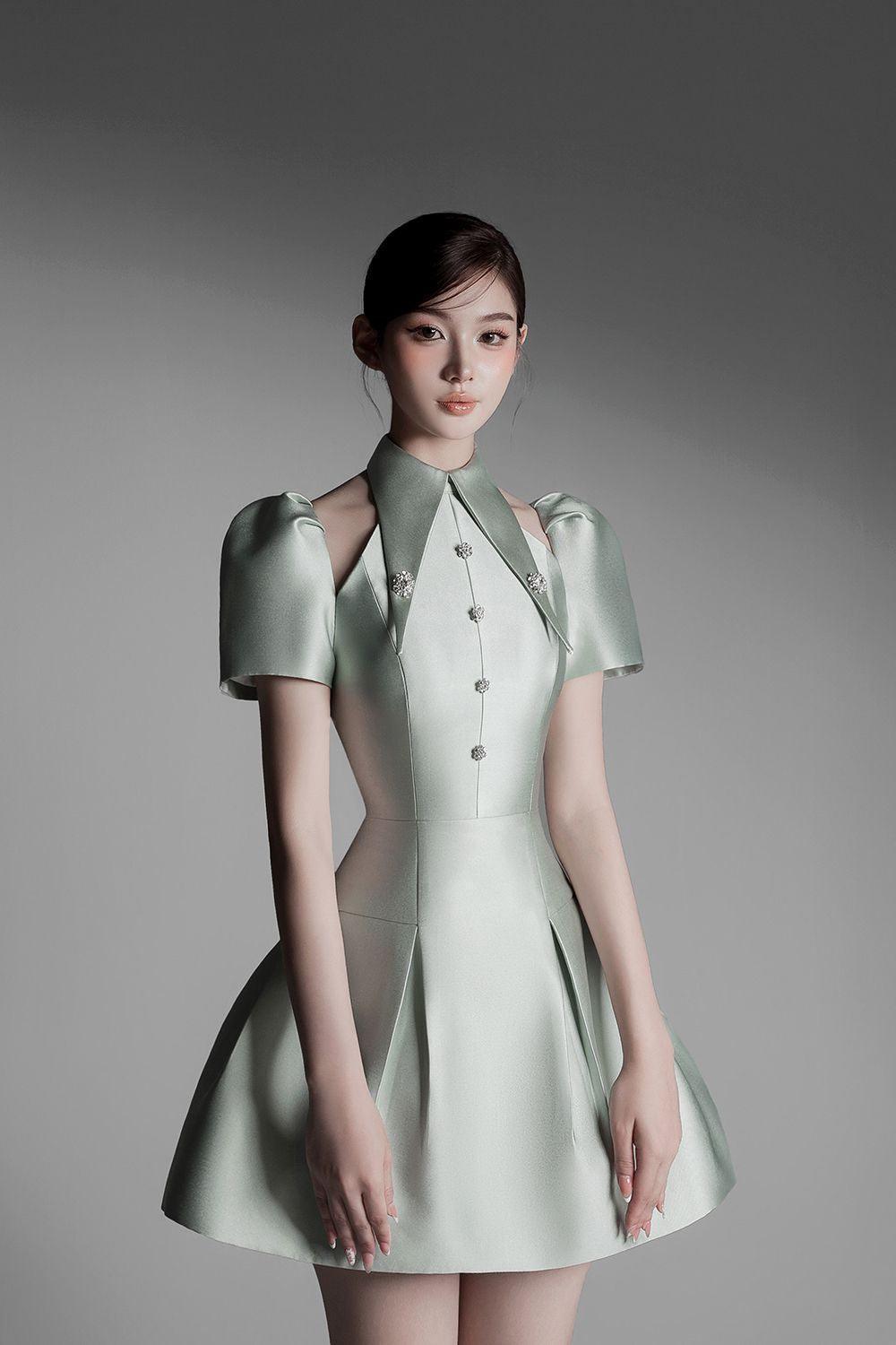 Thy Fit and Flare Puffy Sleeved Taffeta Mini Dress - MEAN BLVD