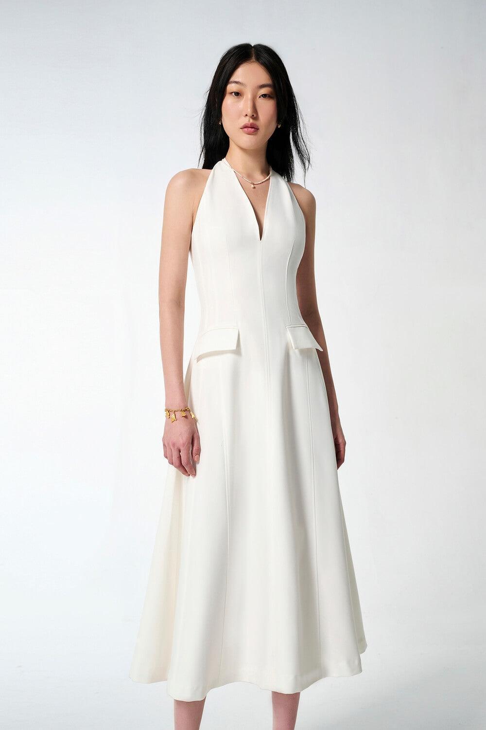 Tide A-line Sleeveless Cotton Midi Dress - MEAN BLVD