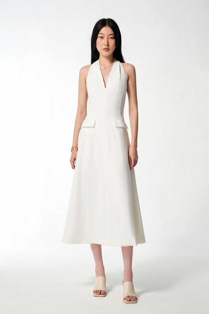 Tide A-line Sleeveless Cotton Midi Dress - MEAN BLVD