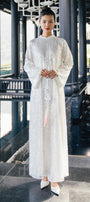 To Sa Straight Wide Sleeved Sequin Floor Length Ao Dai - MEAN BLVD