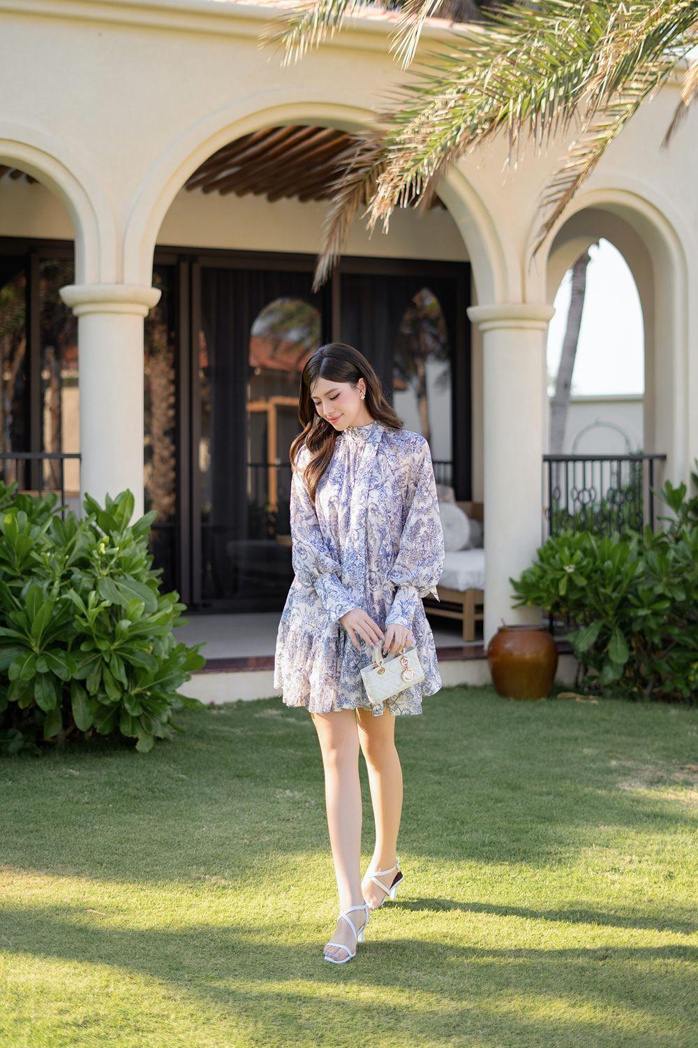 Tomye Drop Waist Puffy Sleeved Silk Linen Mini Dress - MEAN BLVD