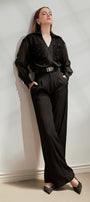 Toran Straight Collared Neck Mesh Shirt - MEAN BLVD