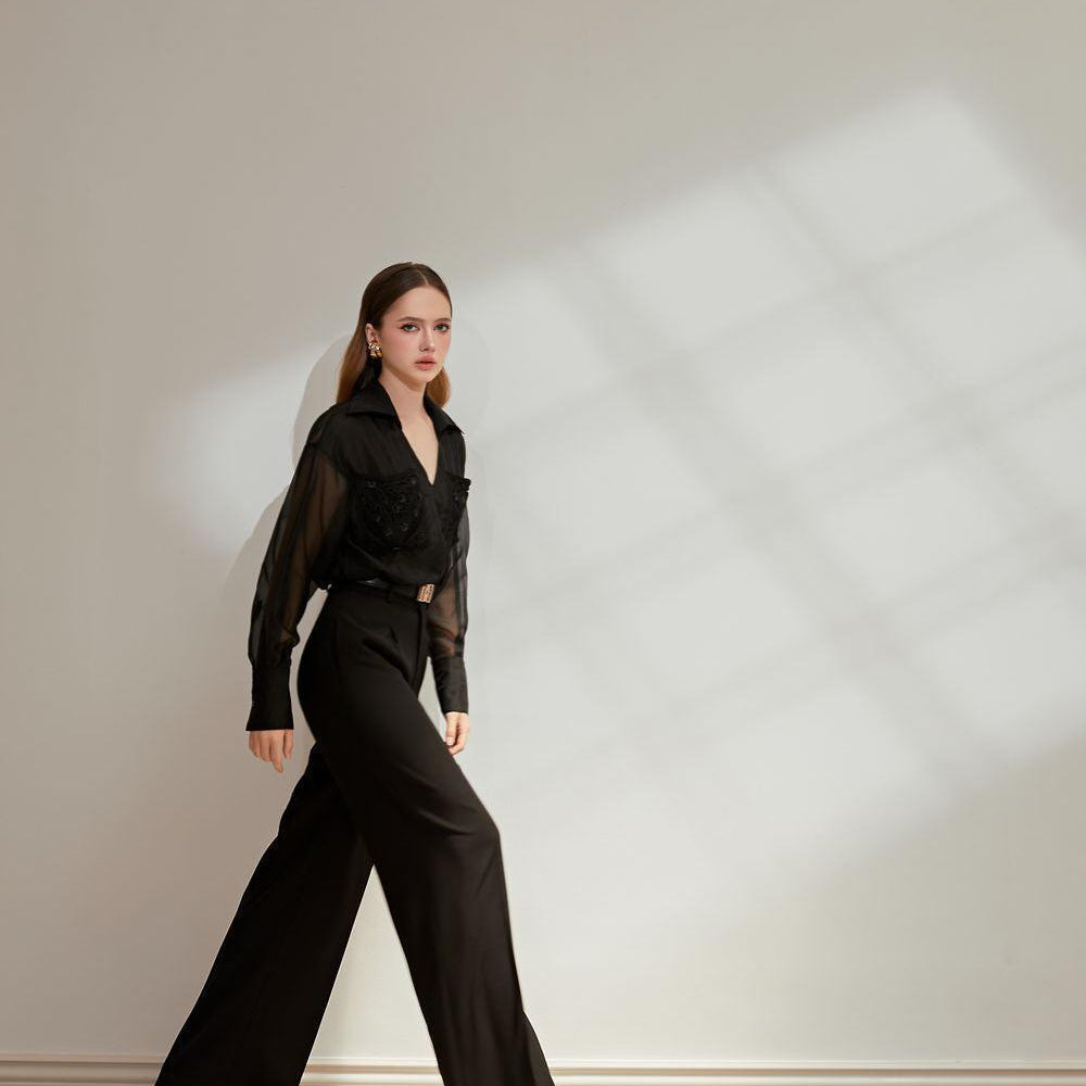 Toran Straight Side Pocket Burlap Floor Length Pants - MEAN BLVD
